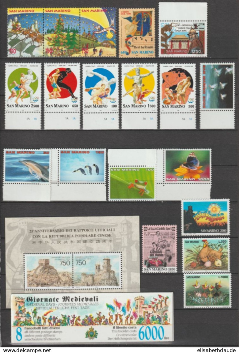 SAN MARINO - 1991/1998 - COLLECTION BIEN FOURNIE 4 PAGES ! COTE YVERT = 184 EUR. - Collections, Lots & Series