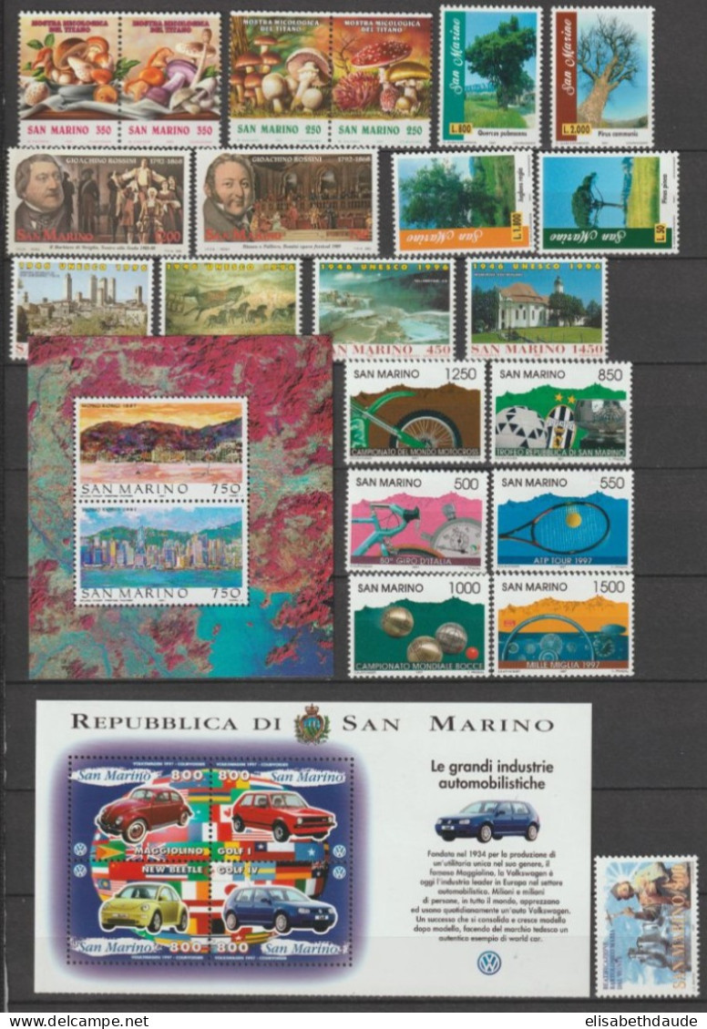 SAN MARINO - 1991/1998 - COLLECTION BIEN FOURNIE 4 PAGES ! COTE YVERT = 184 EUR. - Colecciones & Series