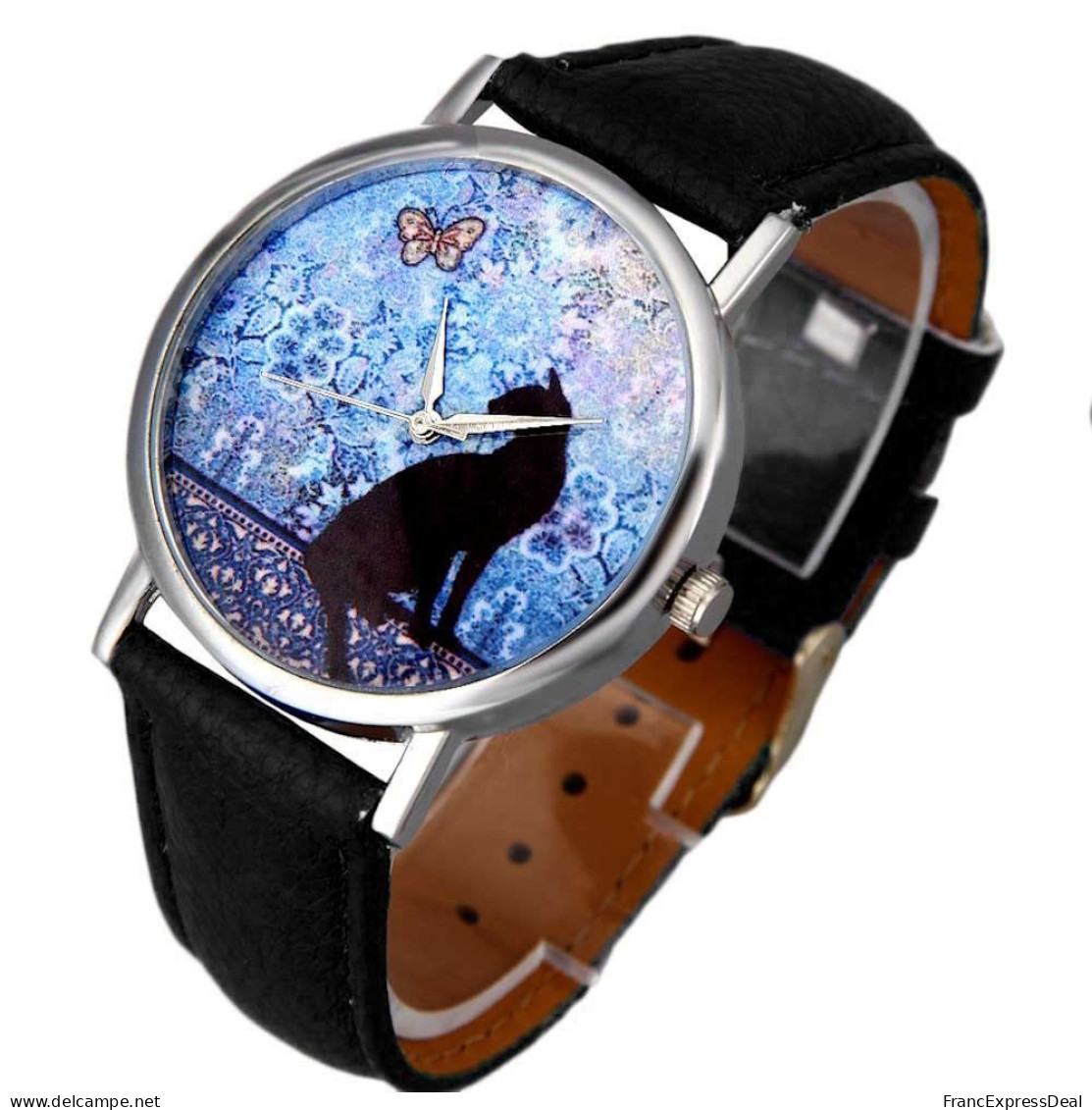 Montre à Quartz NEUVE Watch - Chat Noir Black Cat (Ref 2A) - Horloge: Modern