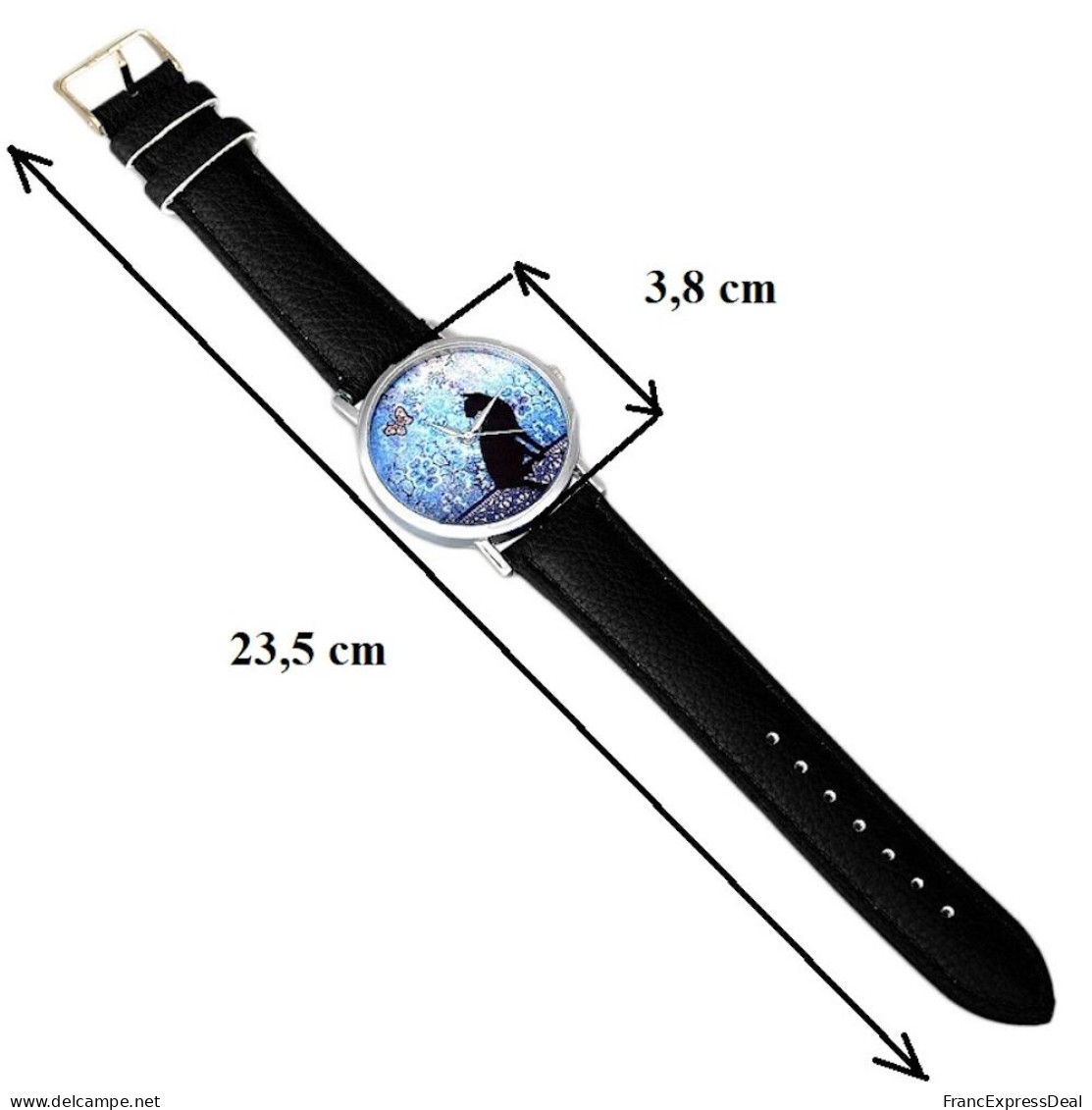 Montre à Quartz NEUVE Watch - Chat Noir Black Cat (Ref 2A) - Relojes Modernos
