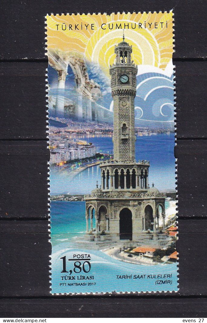 TURKEY-2017-HISTORICAL CLOCK TOWER-MNH - Unused Stamps
