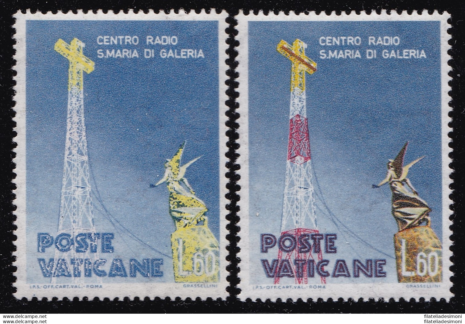 1959 Vaticano - N. 263 COLORE ROSSO MANCANTE   MNH/** - Errors & Oddities