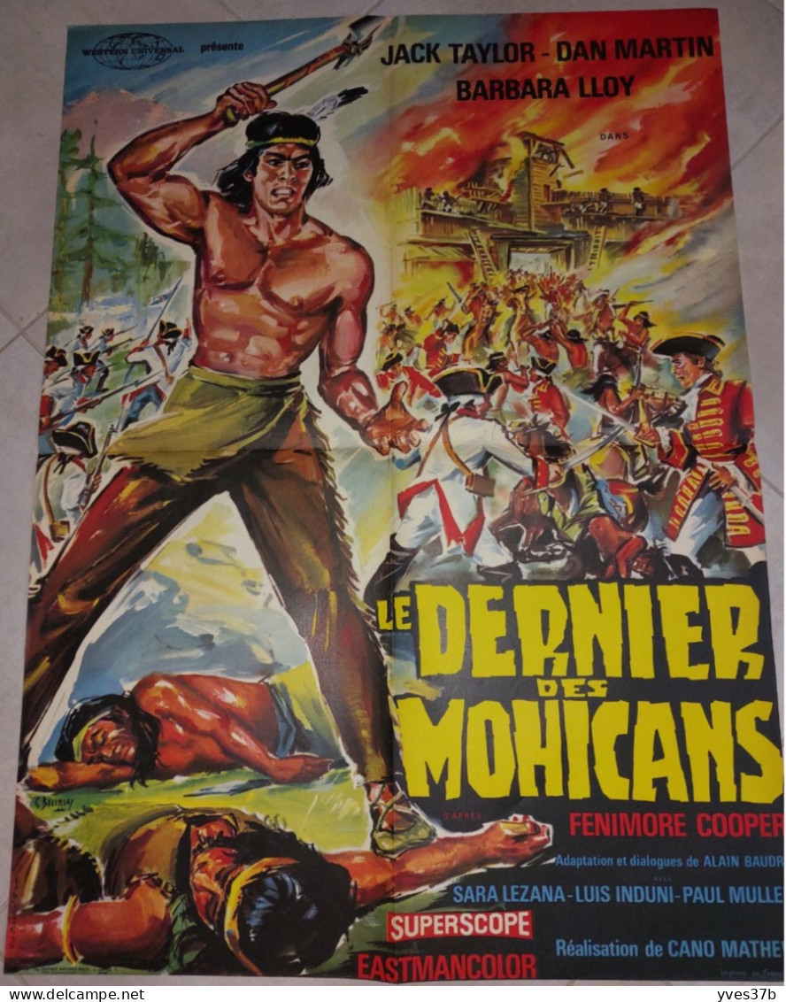 "Le Dernier Des Mohicans"J. Taylor, D. Martin...1964 - Affiche 60x80 - TTB - Plakate & Poster
