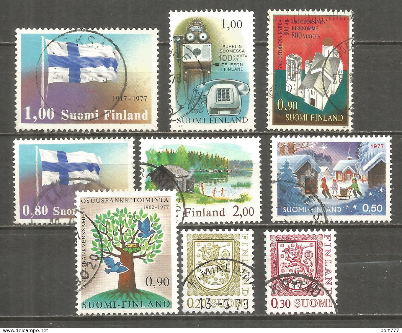 Finland 1977 Used Stamps 9v - Oblitérés