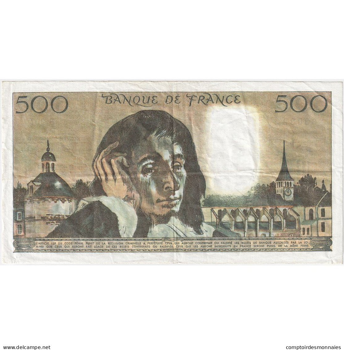 France, 500 Francs, Pascal, 1984, B.207, TTB, Fayette:71.31, KM:156e - 500 F 1968-1993 ''Pascal''