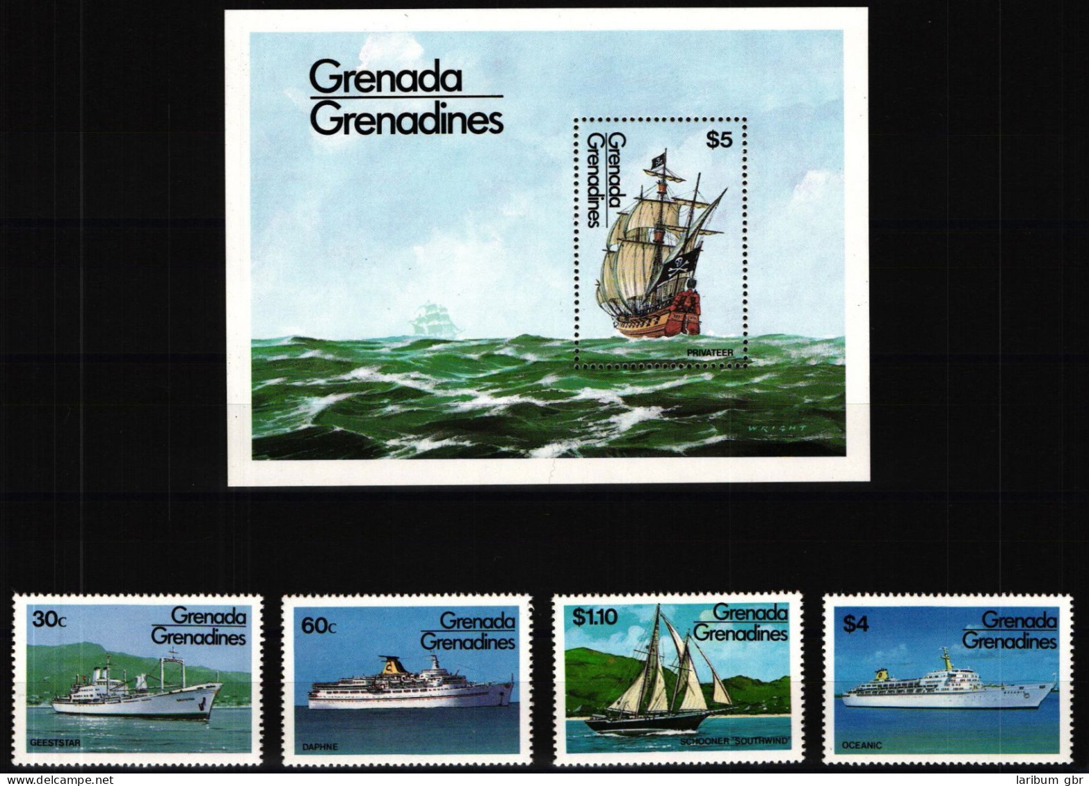 Grenada Grenadinen 611-614 Und Block 82 Postfrisch Schiffe #JH771 - St.Vincent & Grenadines