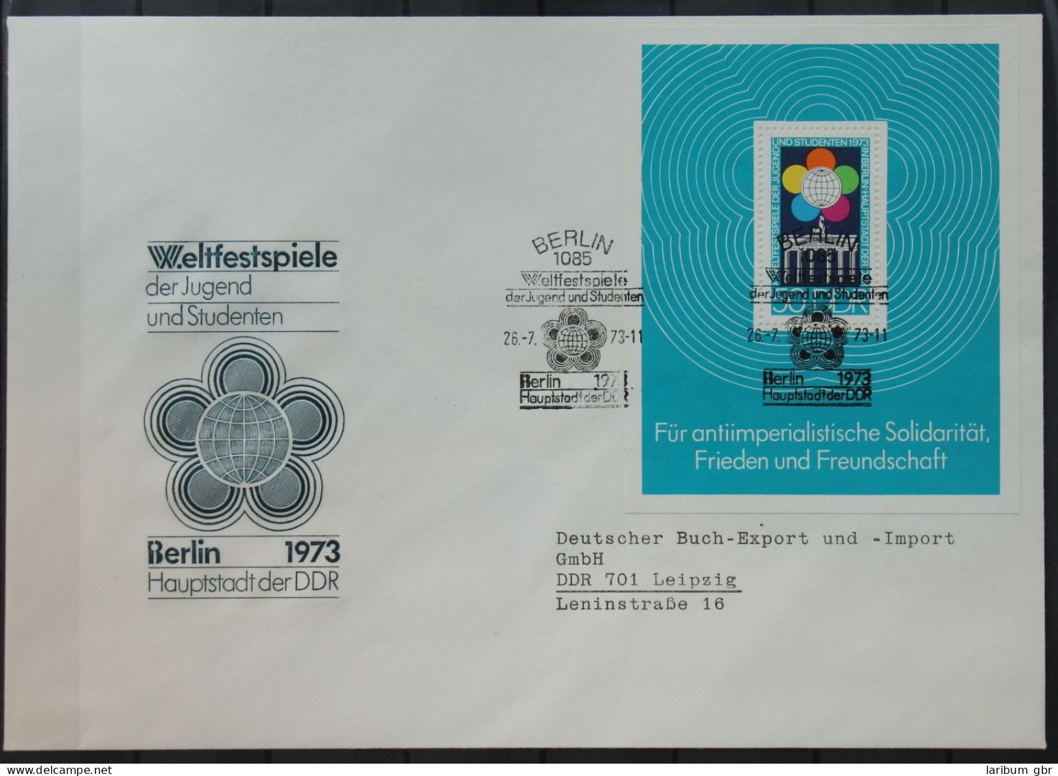 DDR Block 38 Gestempelt Als Ersttagsbrief/ FDC #JU634 - Autres & Non Classés