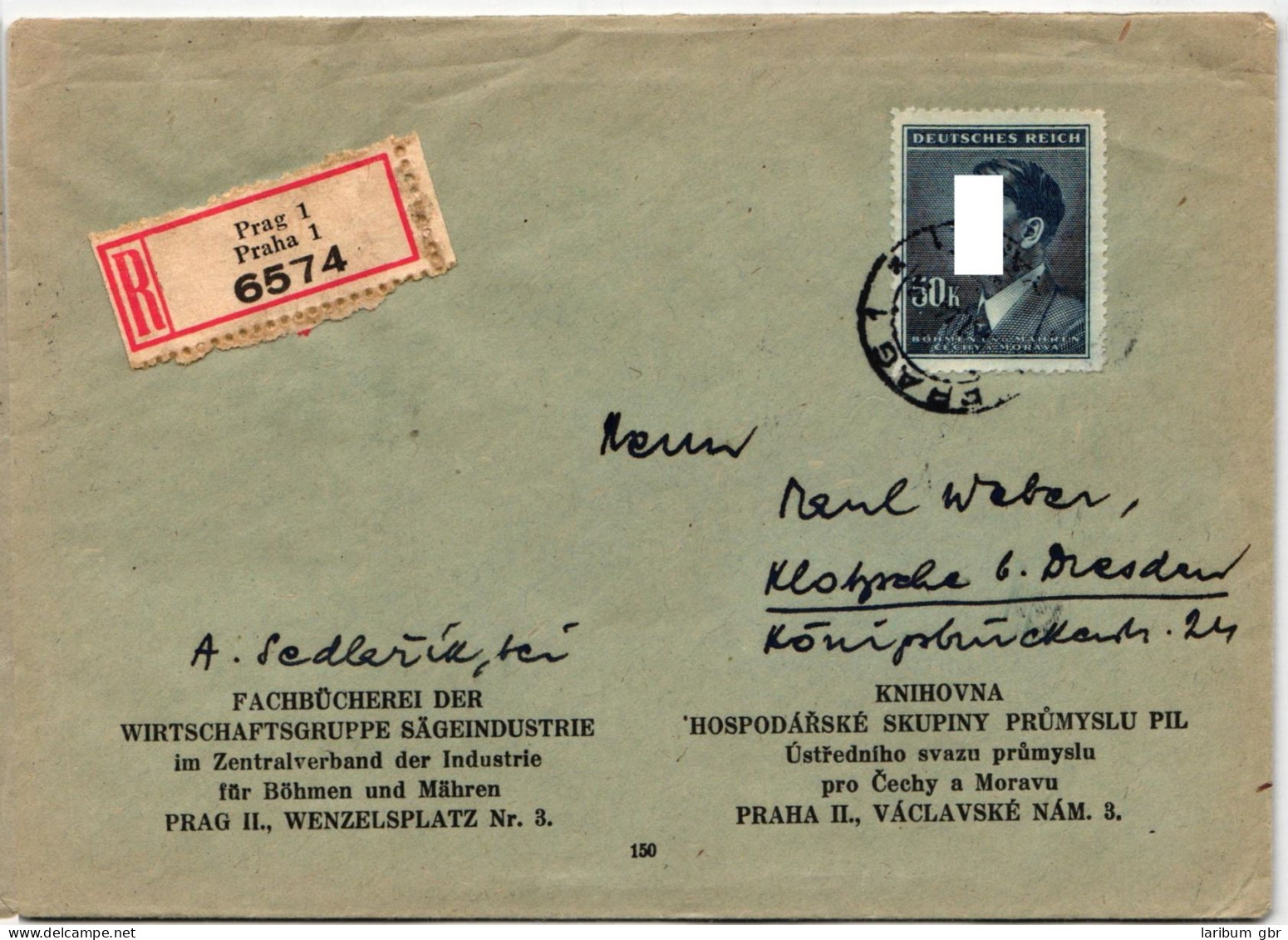 Deutsche Besetzung Böhmen Mähren 110 Auf Brief Als Einzelfrankatur #KD135 - Other & Unclassified