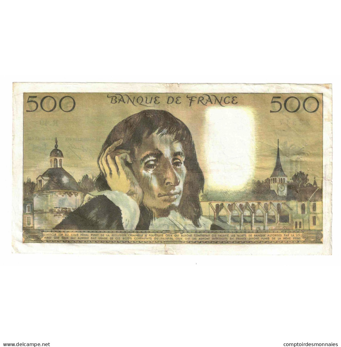 France, 500 Francs, Pascal, 1974, R.49, TB, Fayette:71.12, KM:156c - 500 F 1968-1993 ''Pascal''