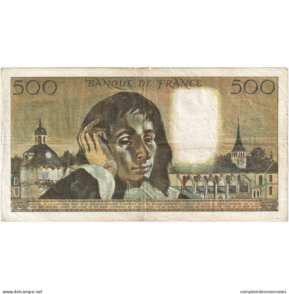 France, 500 Francs, Pascal, 1970, G.23, TB, Fayette:71.5, KM:156a - 500 F 1968-1993 ''Pascal''
