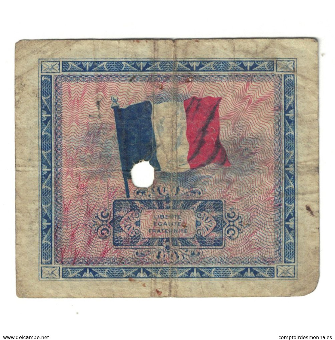 France, 5 Francs, Drapeau/France, 1944, 27497868, TB, Fayette:17.1, KM:115a - Cámara De Comercio