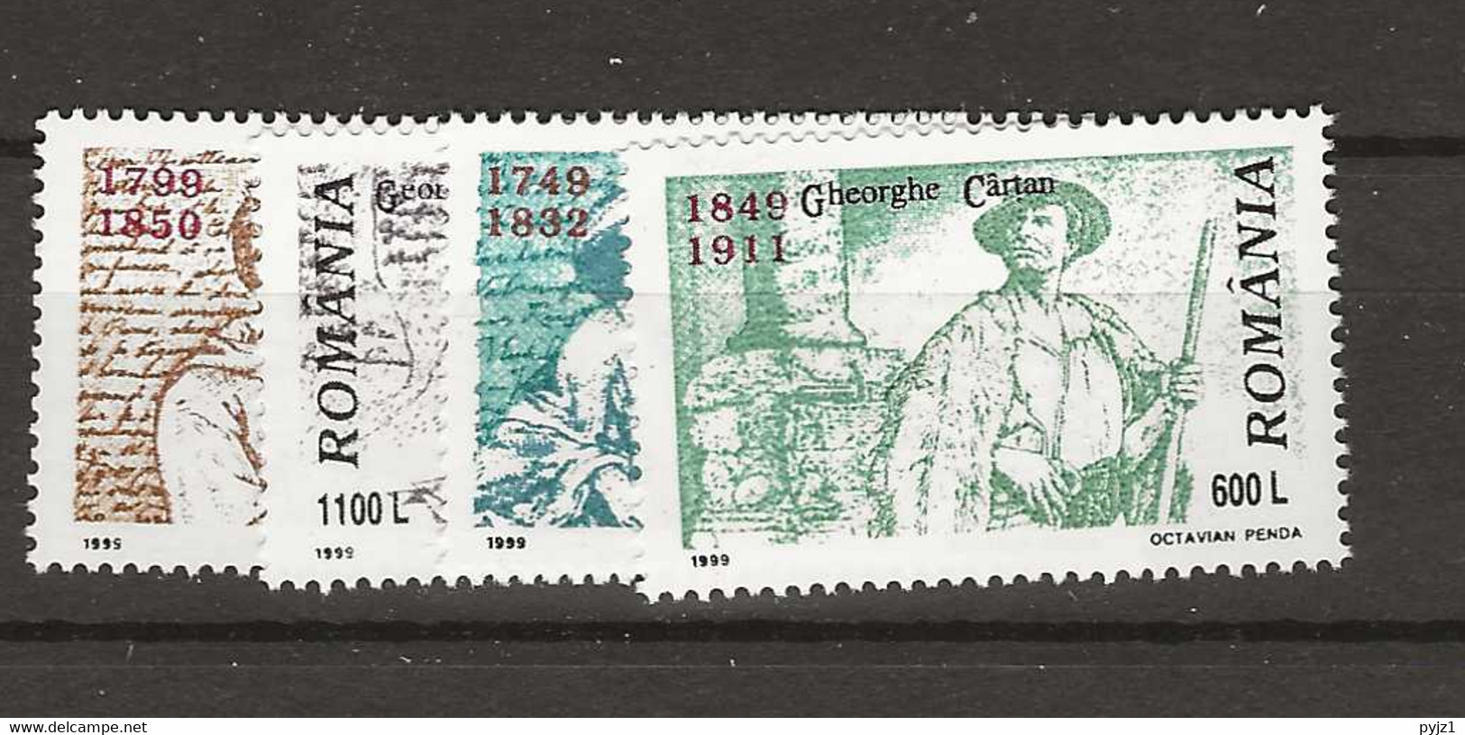 1999 MNH Romania Mi 5416-19 - Unused Stamps