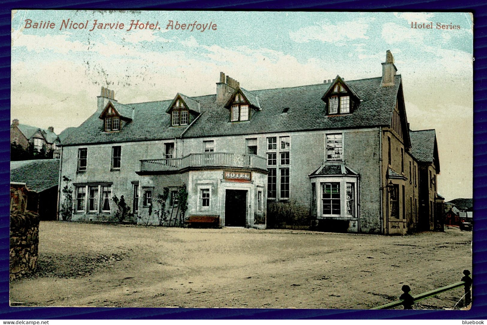 RB 1634 - 1909 Postcard - Bailie Nicol Jarvie Hotel Aberfoyle Moray - To New Zealand - Moray