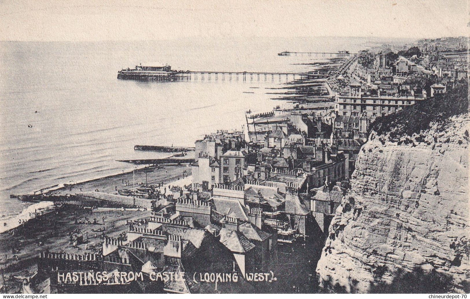 HASTINGS FROM CASTLE LOOKING WEST - Hastings