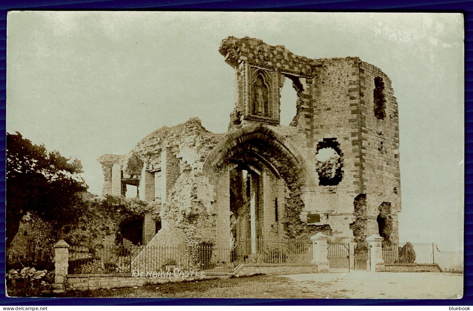 RB 1634 - 1907 Real Photo Postcard - Denbigh Castle - Denbighshire Wales - Denbighshire