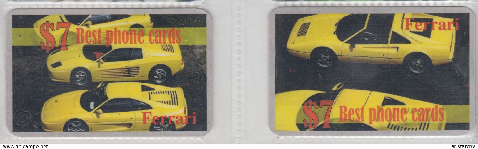 ISRAEL CAR FERRARI 2 CARDS - Cars