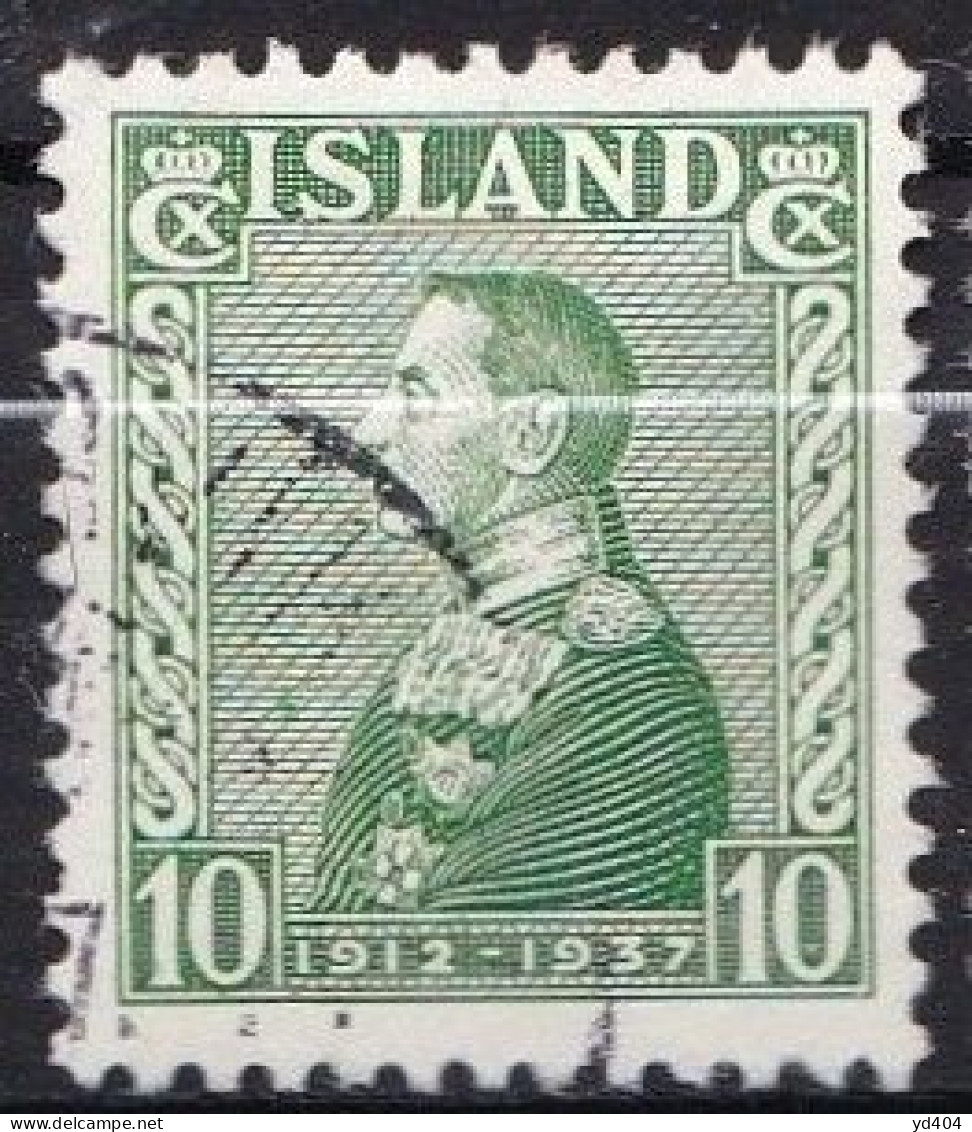 IS033A – ISLANDE – ICELAND – 1937 – KING CHRISTIAN X – SG # 220 USED 28 € - Oblitérés