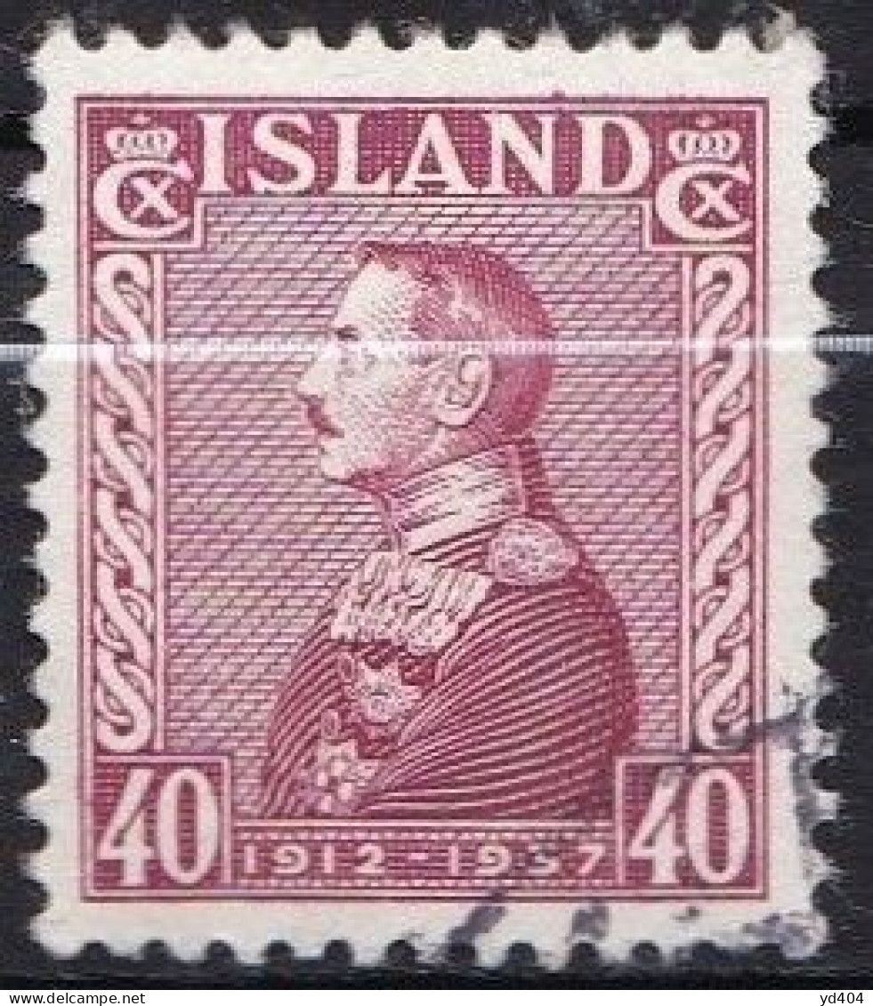 IS033B – ISLANDE – ICELAND – 1937 – KING CHRISTIAN X – SG # 222 USED 11,50 € - Usados