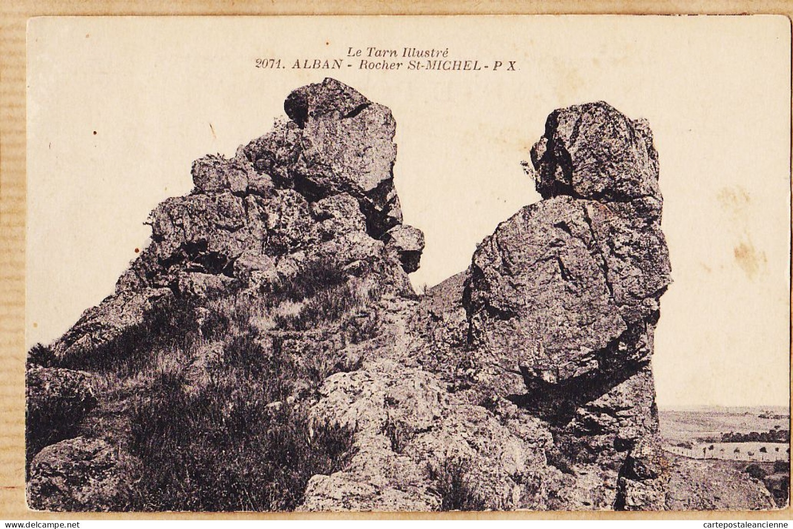 03989 / ALBAN Tarn Rocher SAINT-MICHEL St 1910s à CARAYON Sage-Femme Pampelonne - Phototypie Tarnaise POUX 2071 - Alban