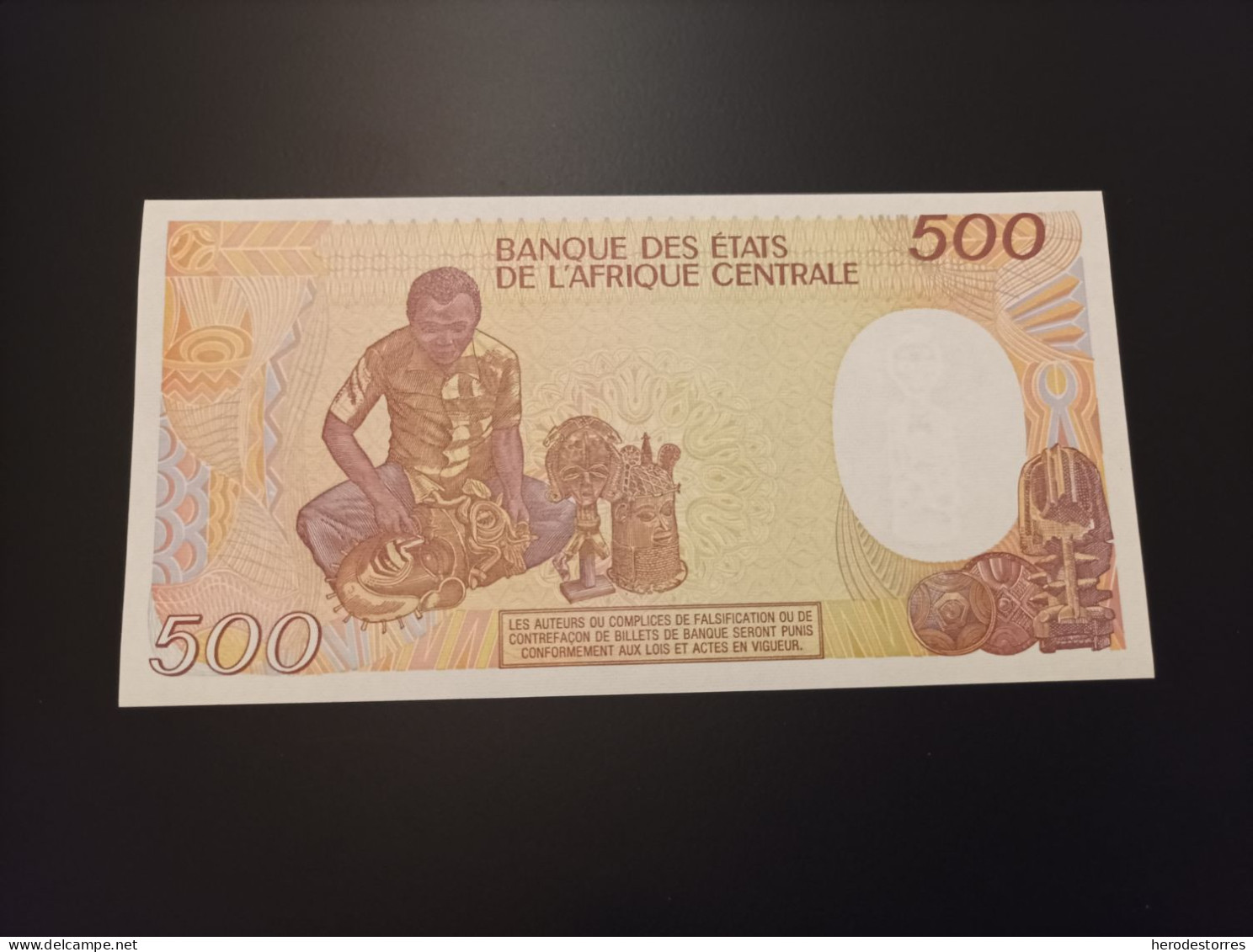 Billete Gabón, 500 Francs, Año 1985, Serie A, UNC - Gabon