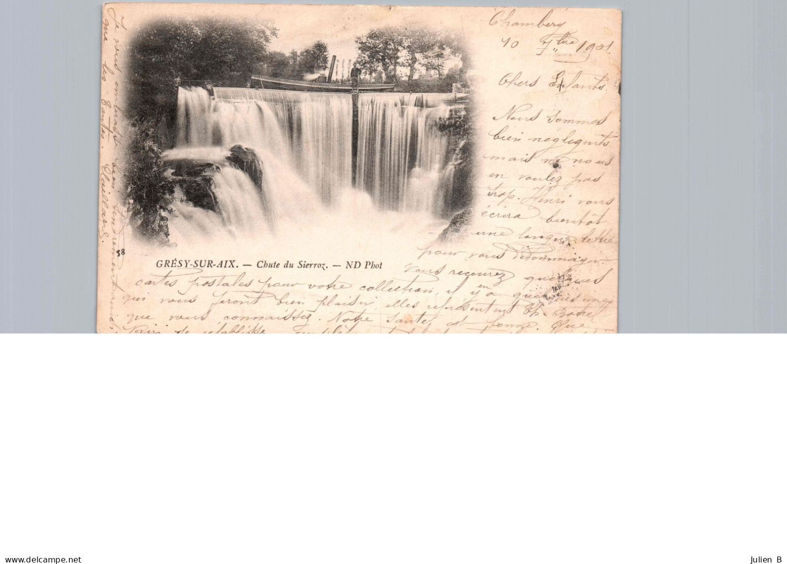 Gresy Sur Aix, Chute Du Sierroz, 1901 - Gresy Sur Aix