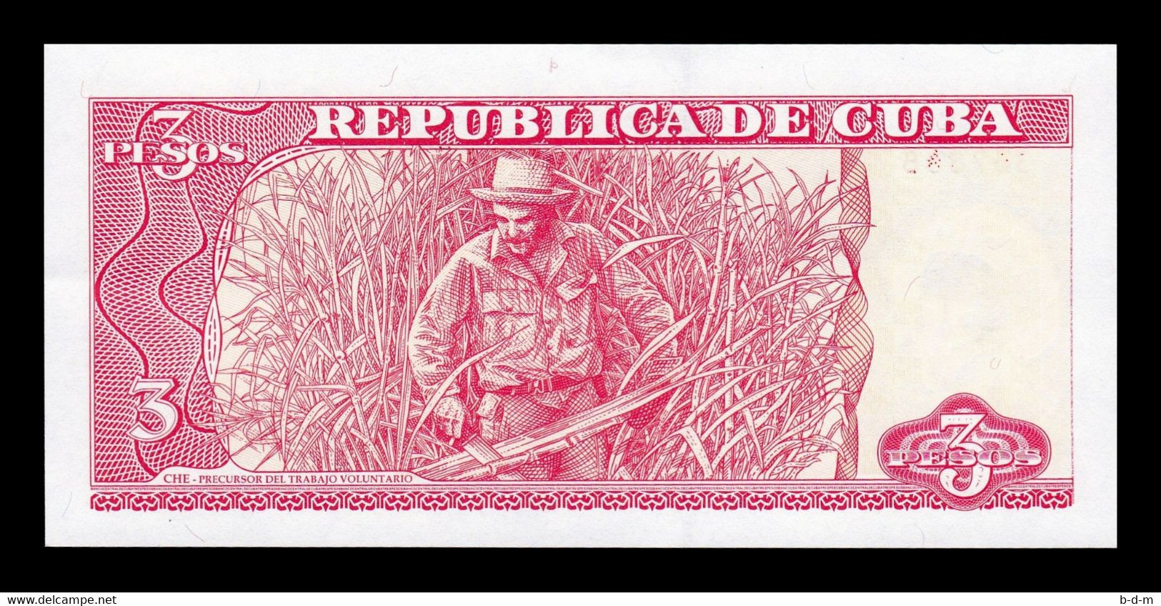 Cuba Lot Bundle 10 Banknotes 3 Pesos Che Guevara 2005 Pick 127b Sc Unc - Cuba