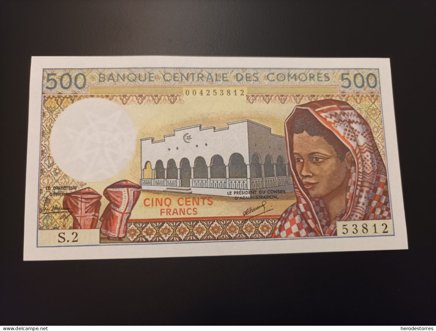 Billete De Comores De 500 Francos, UNC - Comore