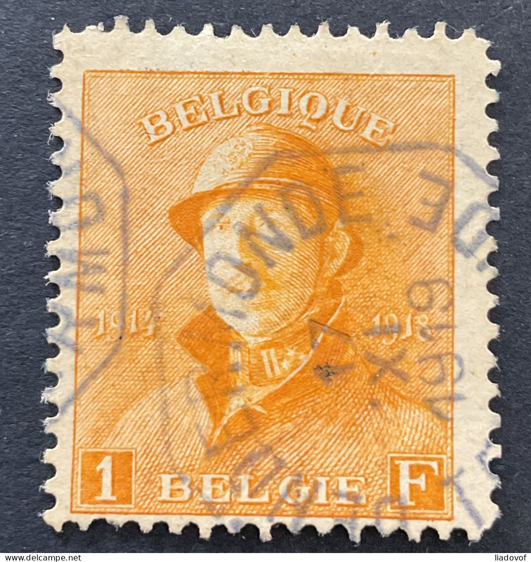 OBP 175 - Gestempeld TELEGRAAFSTEMPEL DENDERMONDE - TERMONDE - 1919-1920 Albert Met Helm