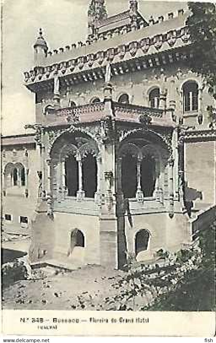 Portugal & Marcofilia, Bussaco, Floreira Do  Grande Hotel, Luso A Coimbra 1909 (348) - Storia Postale