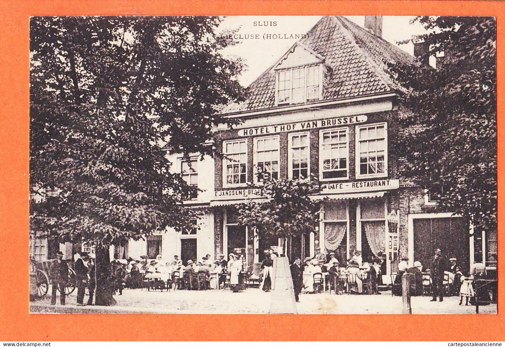 08938 / ⭐ ♥️ SLUIS Zeeland L' ECLUSE Hotel-Café-Restaurant 'T HOF Van BRUSSEL 1924 à NORMAND Lecey Prauthoy Holland - Sluis