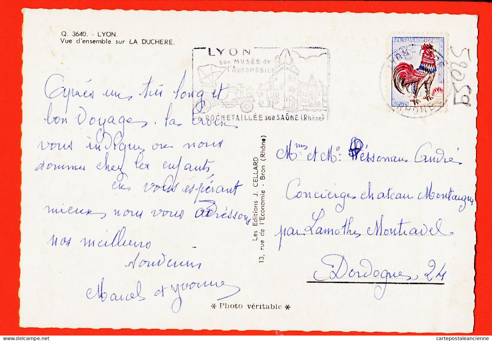 08904 / ⭐ LA DUCHERE (69) LYON IX Vue Ensemble Citée HLM 1960s à PESSONAU Concierge Chateau Montaigue Lamothe Montravel - Lyon 9