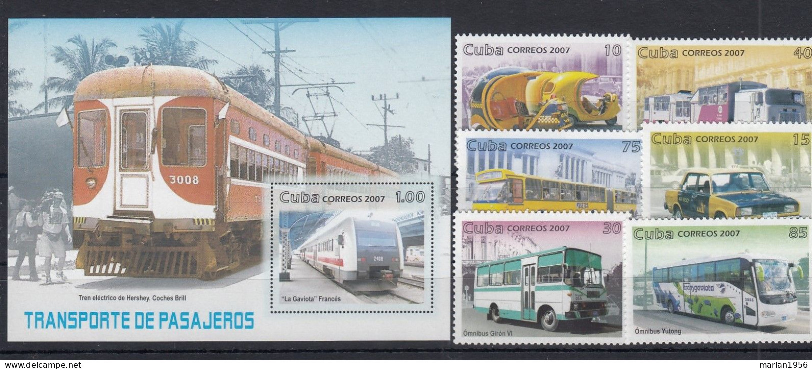 Cuba 2007 - TRANSPORT Des PASSAGERS - BF + Serie  - MNH - Busses