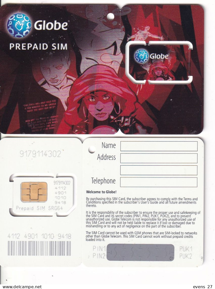 PHILIPPINES -GLOBE-MOBILE SIM CARD-MINT UNUSED,. - Otros - Asia