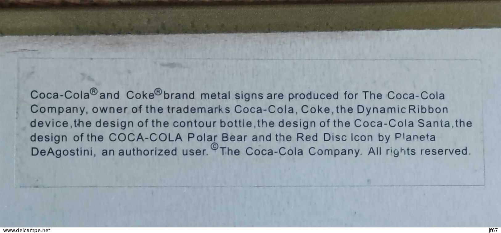 Plaque Publicitaire Coca-Cola - Targhe In Lamiera (a Partire Dal 1961)