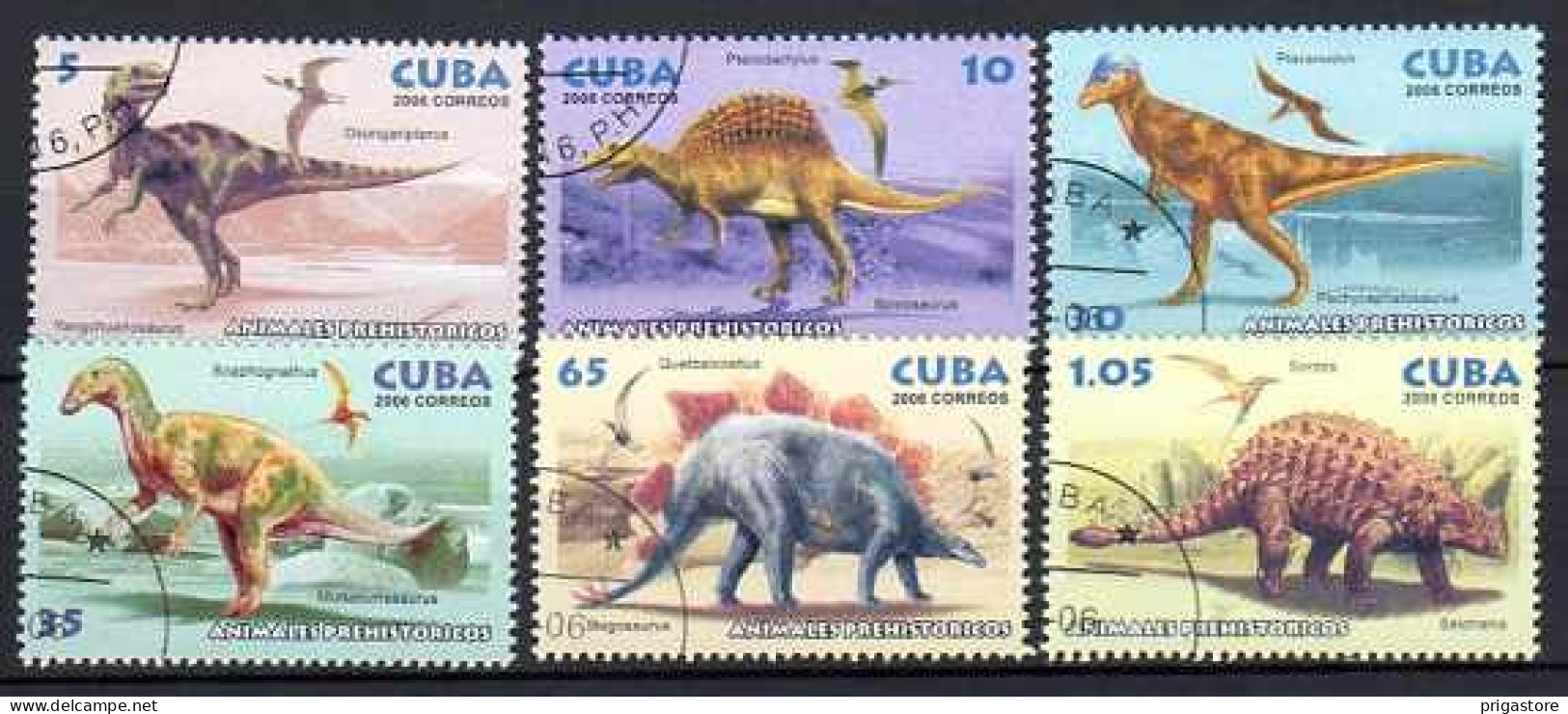 Cuba 2006 Animaux Préhistoriques (11) Yvert N° 4345 à 4350 Oblitéré Used - Gebraucht