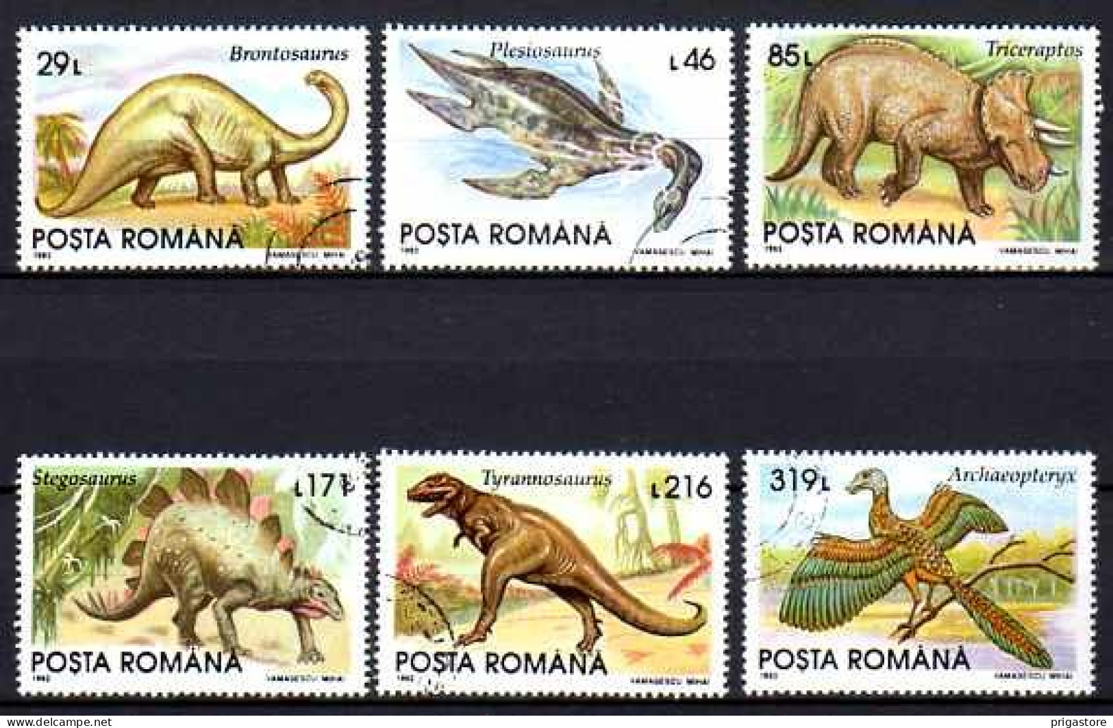 Roumanie 1993 Animaux Préhistoriques (18) Yvert N° 4082 à 4087 Oblitéré Used - Usado