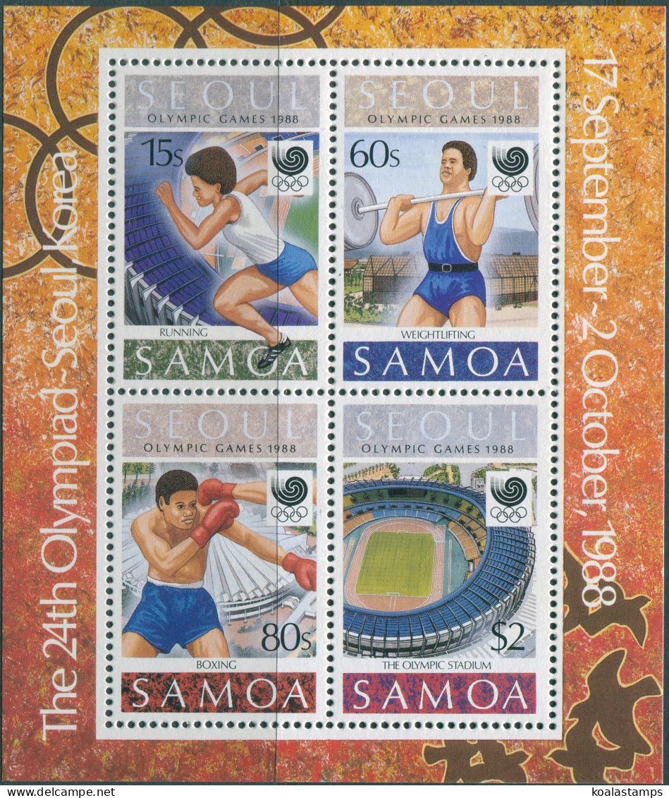 Samoa 1988 SG787 Olympic Games MS MNH - Samoa