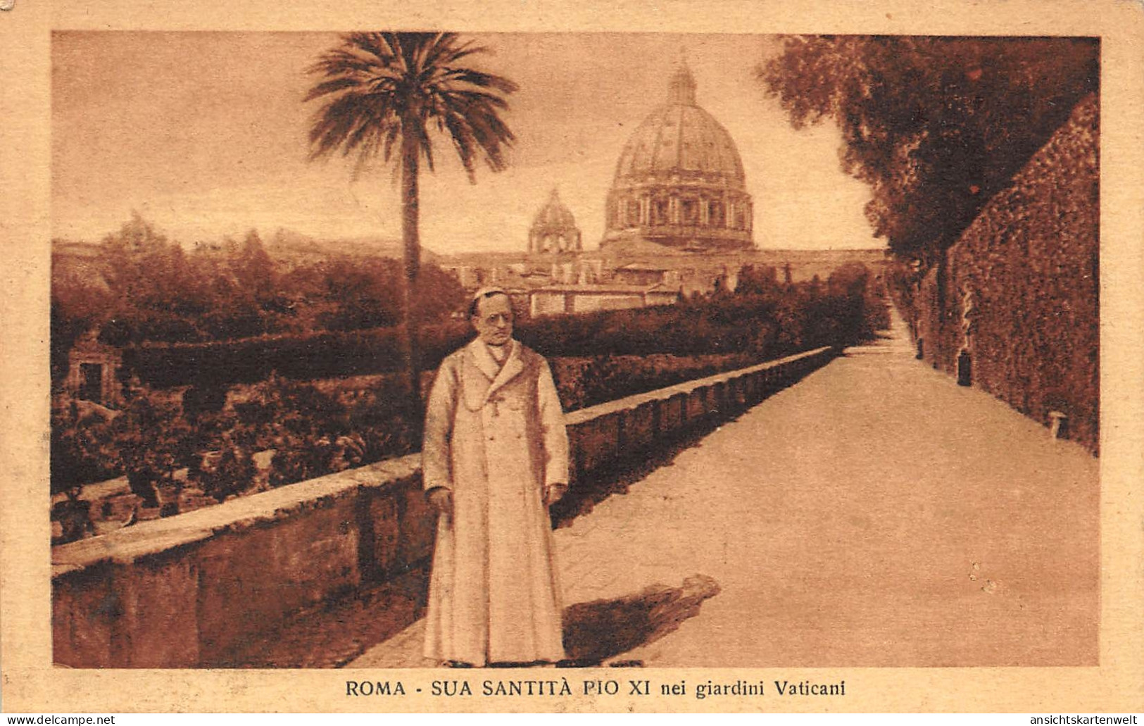 Vatikan: Roma - Sua Santita Pio XI Nei Giardini Vativani Ngl #148.004 - Vatikanstadt