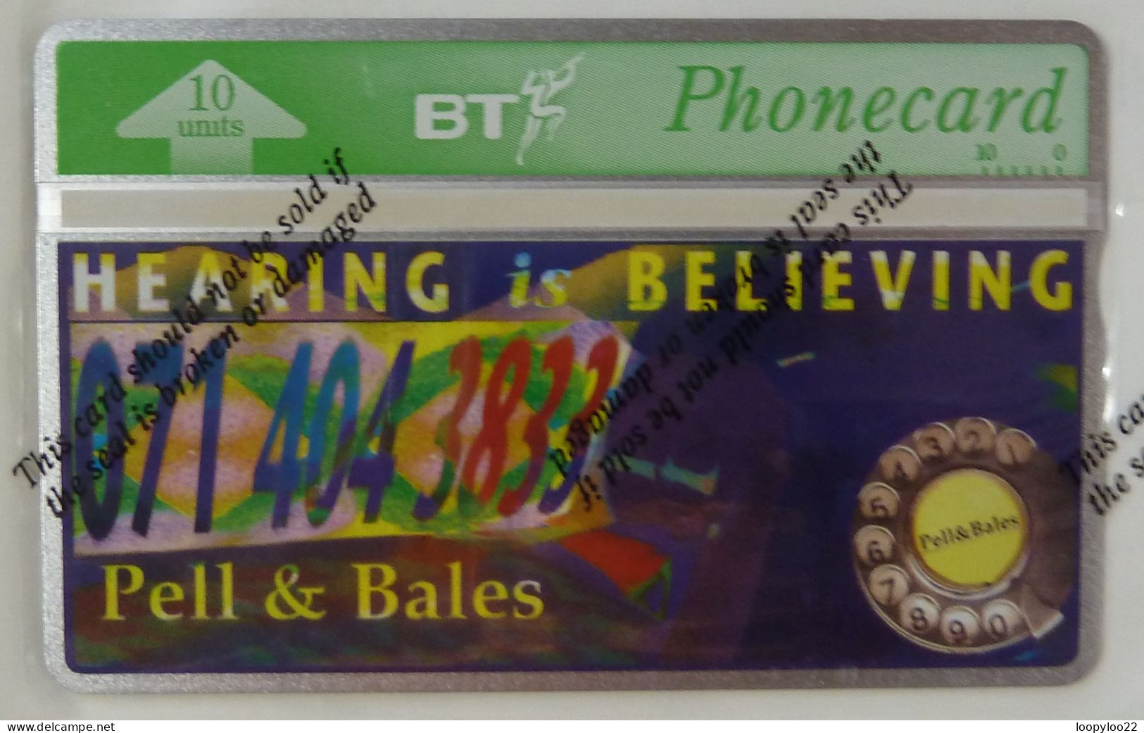 UK - Great Britain - BT & Landis & Gyr - BTP240 - Hearing Is Believing - Pell & Bales - 406B - 2500ex - Mint Blister - BT Private