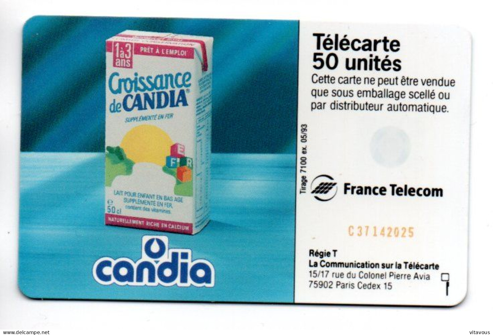 EN 649 Croissance CANDIA Télécarte FRANCE 50 Unités Phonecard  (G 1072) - 50 Einheiten