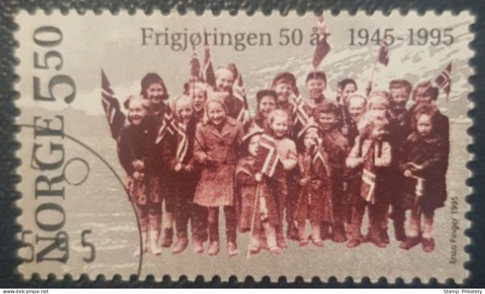 Norway 5.5Kr Used Stamp Liberation - Gebraucht