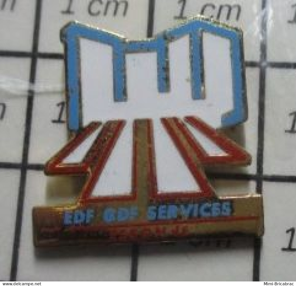 712E Pin's Pins / Beau Et Rare / EDF GDF SERVICES ESSONNE - EDF GDF