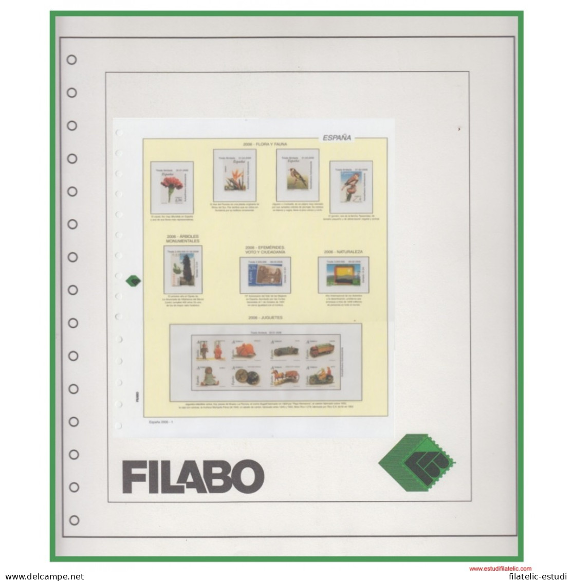 Hojas España Filabo Registro Montado Con Protectores 1850 - 1949 - Supplies And Equipment