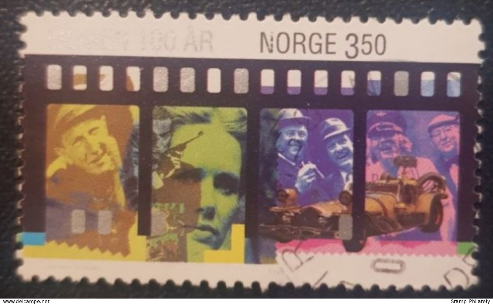 Norway 3.5Kr Used Stamp 100th Anniversary Of Movies - Oblitérés