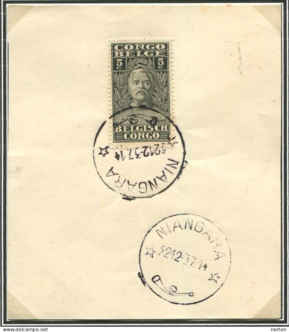 Congo Niangara Oblit. Keach 8A2 Sur C.O.B. 135 Sur Papier Libre Le 22/12/1937 - Lettres & Documents