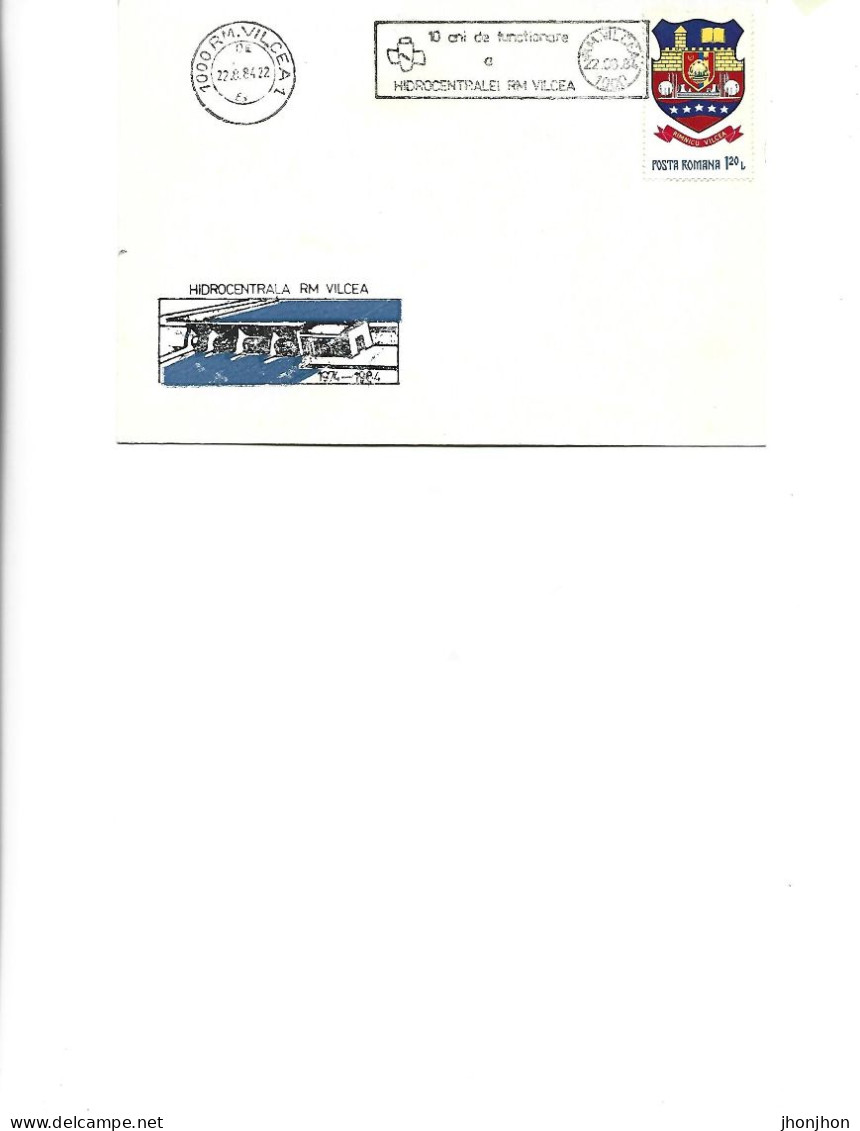 Romania - Occasional Env 1984 - 10 Years Of Operation Of The Rm. Valcea Hydropower Plant, 1974-1984 - Storia Postale