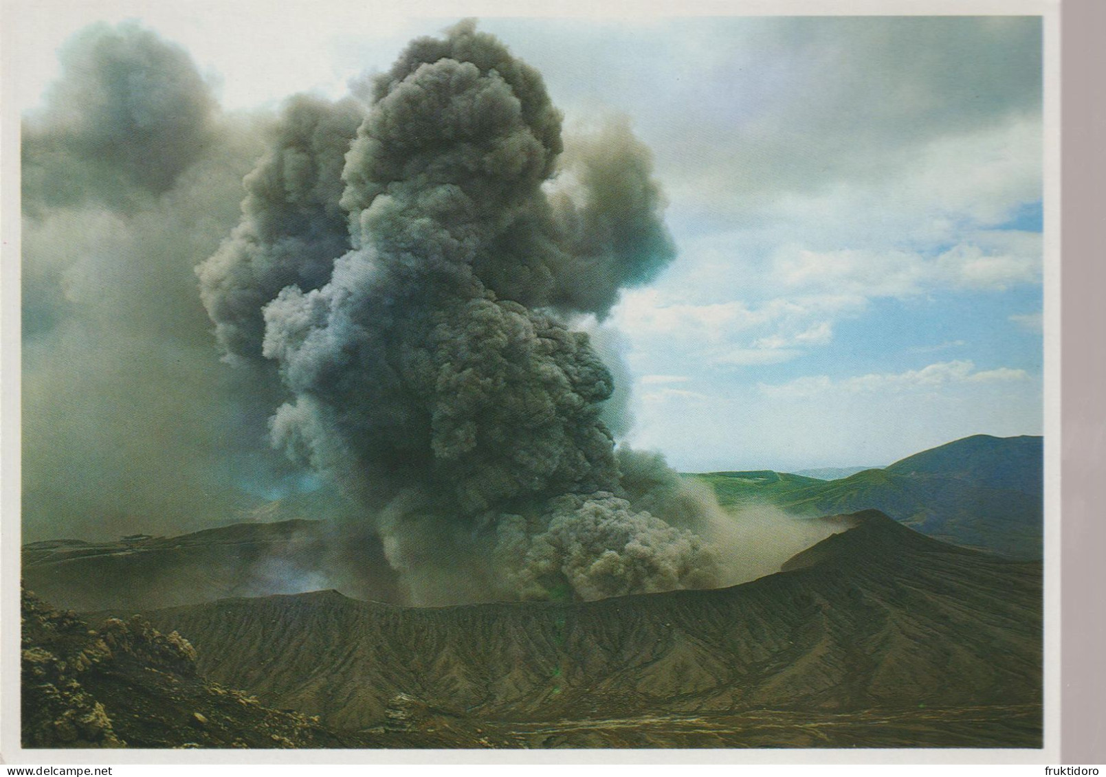 AKJP Japan Postcards Eruption Mount Aso - Kumamoto - Collections & Lots