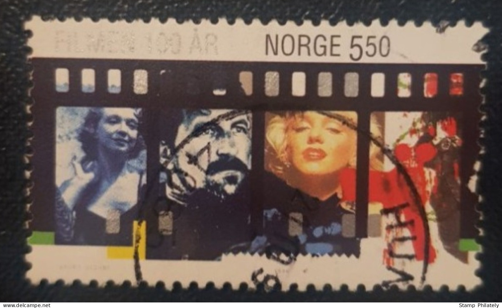 Norway 5.5Kr Used Stamp 100th Anniversary Of Movies - Used Stamps