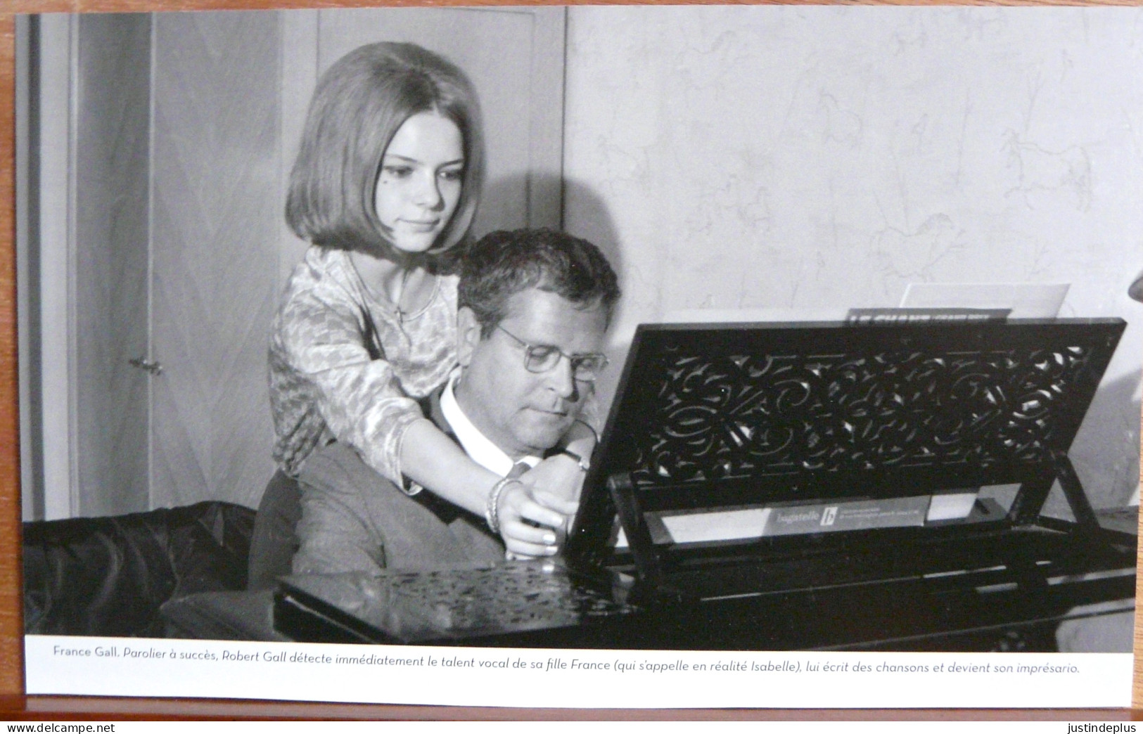 FRANCE GALL ET SON PERE ROBERT GALL GRAND FORMAT - Famous People