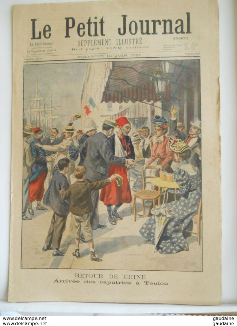 LE PETIT JOURNAL N°553 - 23 JUIN 1901 - TOULON, RETOUR DE CHINE - GUERRE AU TRANSVALL - Le Petit Journal